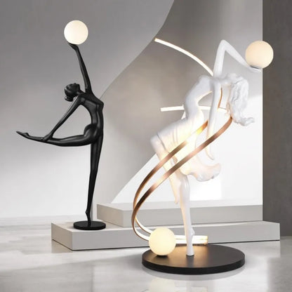 Misha White Goddess Statue Floor Lamp , Liberty Sculpture Floor Lamp , Art Human Floor Lamp