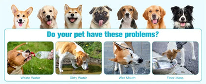 2L Dog Water Bowls Pet  Floating Drinking Bowls Cat Anti Wet Mouth Anti Splash Large Capacity Drinker For Small Mid Large Dog