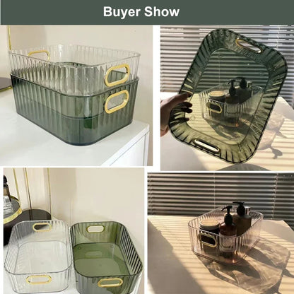 Acrylic Organizers Snacks Bathroom Organizer Rectangular Storage Makeup Clutter Bedroom Cosmetics Living Room Make Up Organizer