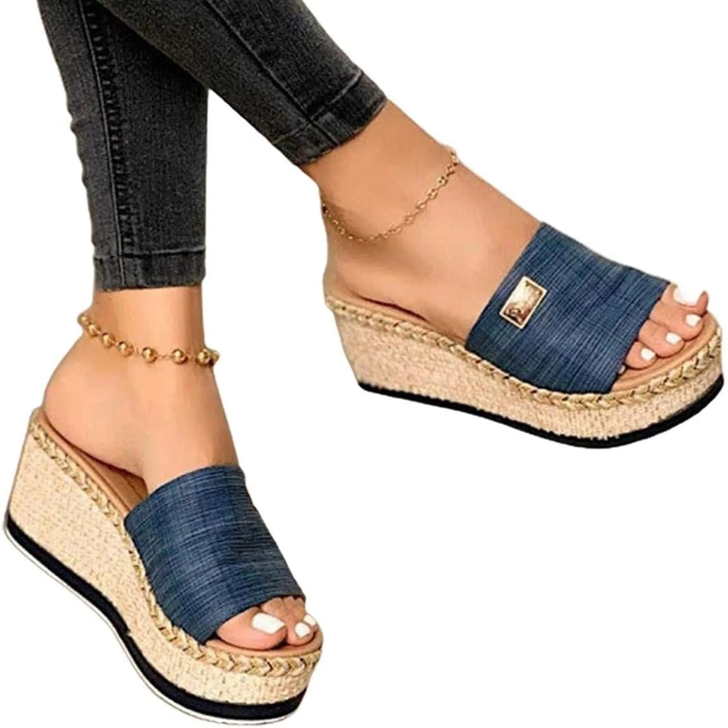Sandals - Women'S Platform Sandals, Wedge Heel,  Straps, Summer Beach Fashion Sapatos Femininos босоножки летние Sandalias