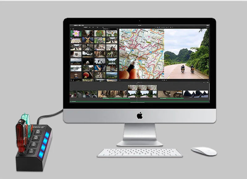 4/7 Port Multi USB Power Adapter USB 3.0 Splitter Hub USB Hub 2.0 USB Multiple Expander Switch Cable Hub Docking Stations