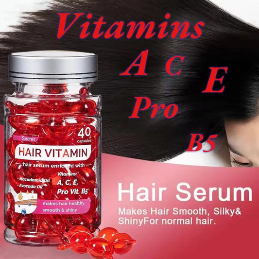 Smooth Silky Hair Vitamin Capsule Keratin Complex Oil Hair Care Repair Damaged Hair Serum Nourishing Moroccan Hair Oil