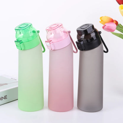 650ML Scent Flavored Water Bottle Leak-Proof with 7 Flavor Pods Air Water Up Bottle Portable for Travel Climbing Hiking