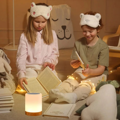 13 Color Changing Night Light RGB Remote Control Touch Dimmable Lamp Portable Table Bedside Lamps USB Rechargeable Night Lamp