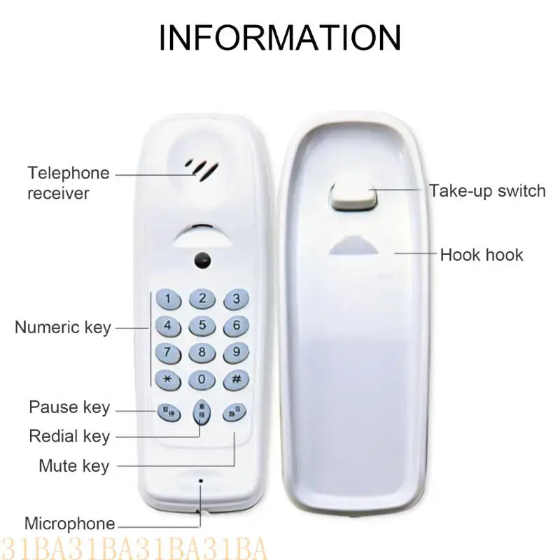 Corded Phone Relephone Fixed Landline Phones for Seniors Desk/Wall Mountable Telephone Home Offices Widely Used