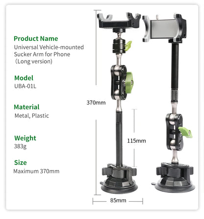 Car Phone Holder Windscreen Mount,Dashboard Phone Holder, Strong Suction Cup Phone Mount ,360°Mobile Phone Holder for Windshield