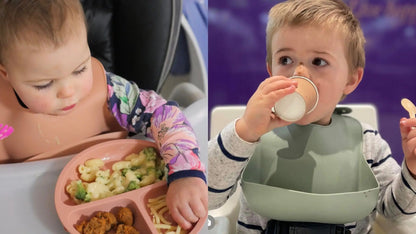 Customized Baby Silicone Feeding Set with Suction Cup Personalized Name Dish Divided Plate Bowl Spoon Cute Kid Eating Tableware