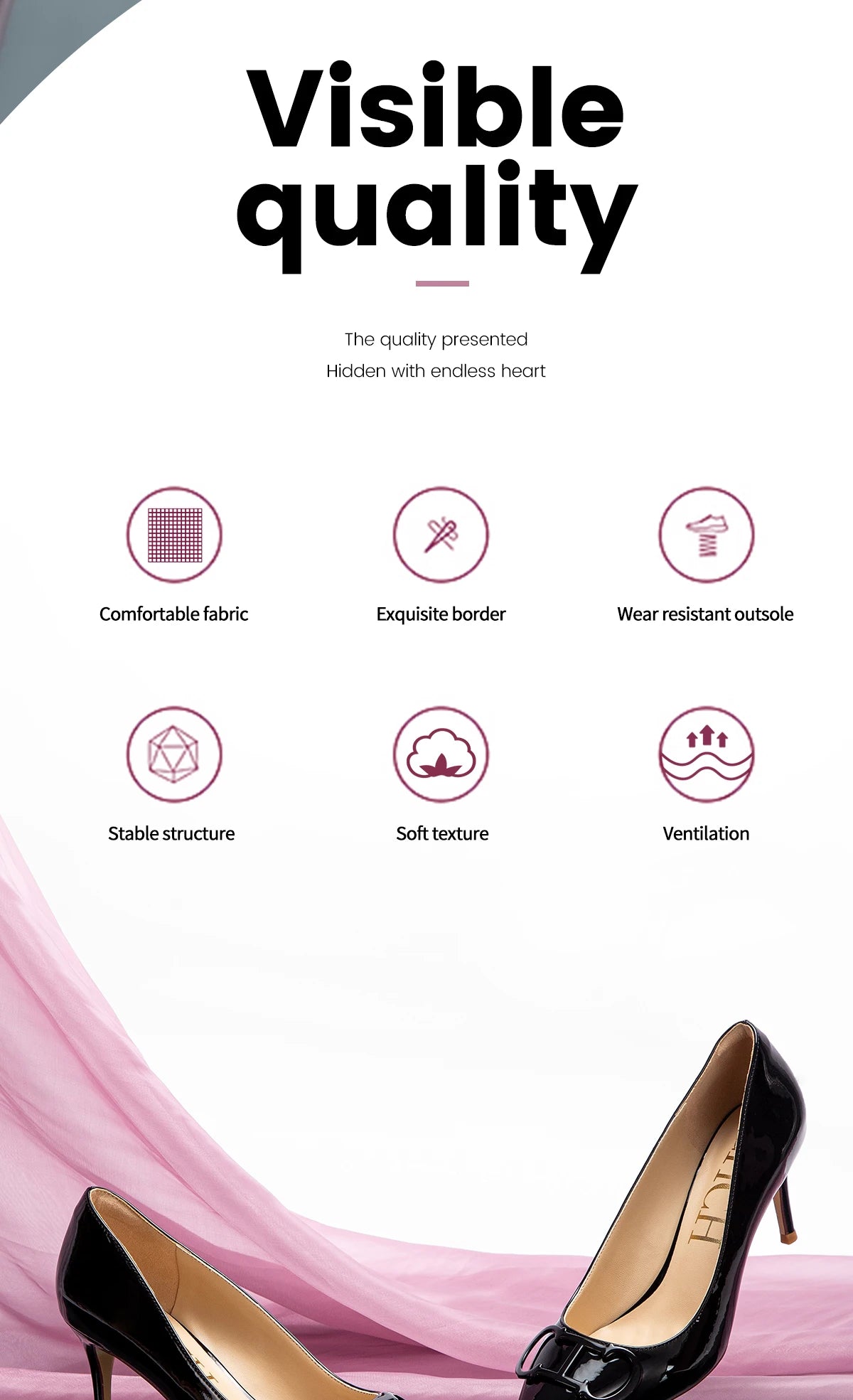 CHCH Women's High Heels New Lacquer Leather Women's Business Wedding Shoes 7cm