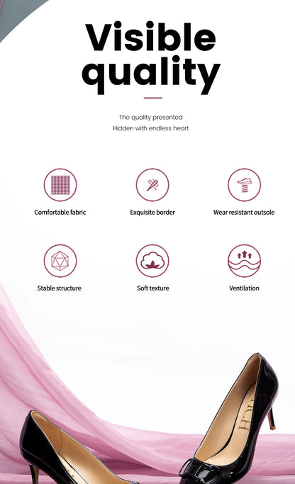 CHCH Women's High Heels New Lacquer Leather Women's Business Wedding Shoes 7cm