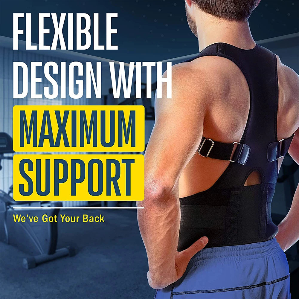 Posture Corrector Belt, Back Brace for Posture, Adjustable Back Support Straightener Shoulder Posture Support for Pain Relief
