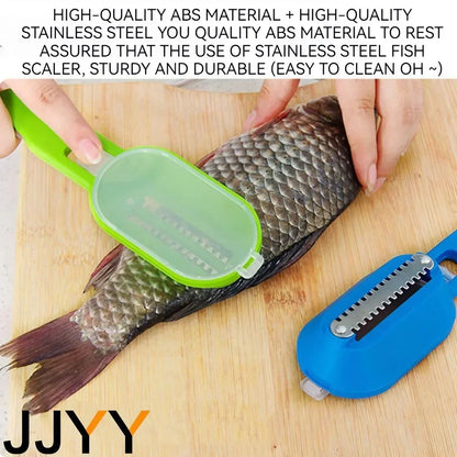 Fish Scale Remover Brush Fishing Scaler Tool Kitchen Cleaning Accessory Fish Skin Scraper Planner Knife for Easy Cooking