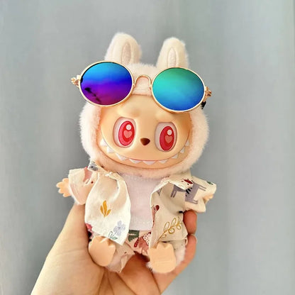 Labubu doll costume, beach-style monkey, Labubu Idol V1 V2, doll costume accessories, 15/17cm universal doll.