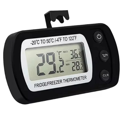 Fridge Thermometer With Hook Anti-Humidity Refrigerator Freezer Electric LCD Display Digital Thermometer Temperature Monitor