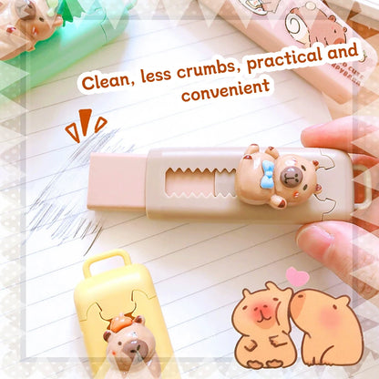 Kapibala push-pull eraser, suitable for drawing and design, office culture and educational supplies