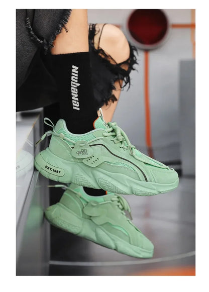 Men's Sneakers 2025 Spring Comfortable Non-slip Outdoor Running Shoes Elasticity Platform Basketball Athletic Tenis Masculino