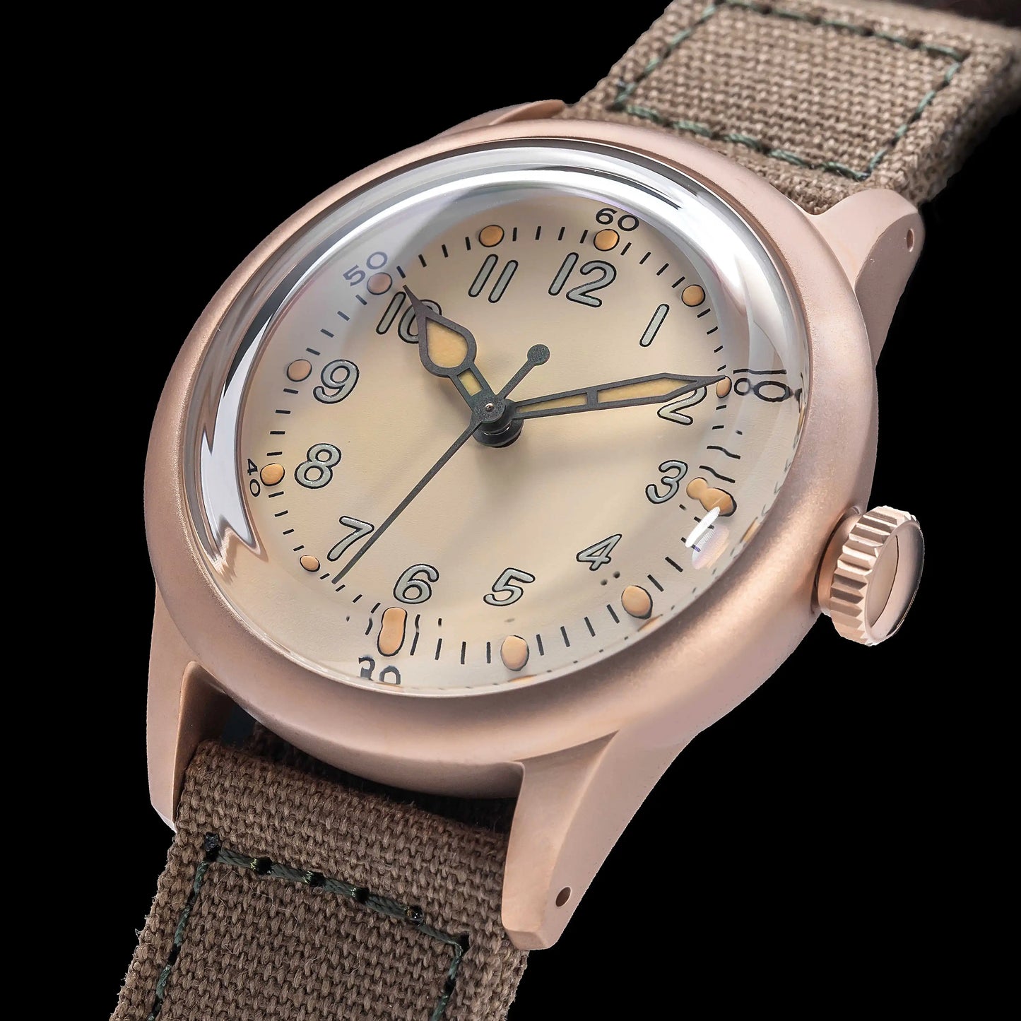 【SHY035】THORN Watch CuSn8 Tin Bronze Watch 36mm Diameter WWII Military Watch Retro Watch Trendy Men's Watch NH35 Movement