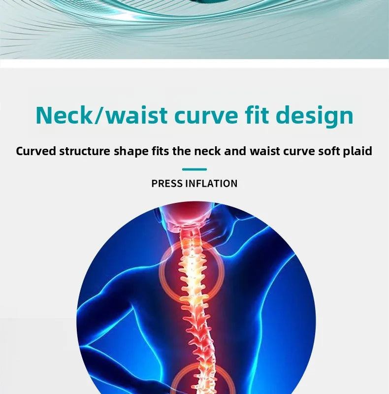 1Pcs 43×28×10cm Portable Press Inflatable Pillow Outdoor Travel Pillow Ultra Soft Comfortable Car Pillow for Neck&Lumbar Support