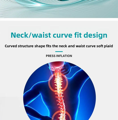 1Pcs 43×28×10cm Portable Press Inflatable Pillow Outdoor Travel Pillow Ultra Soft Comfortable Car Pillow for Neck&Lumbar Support