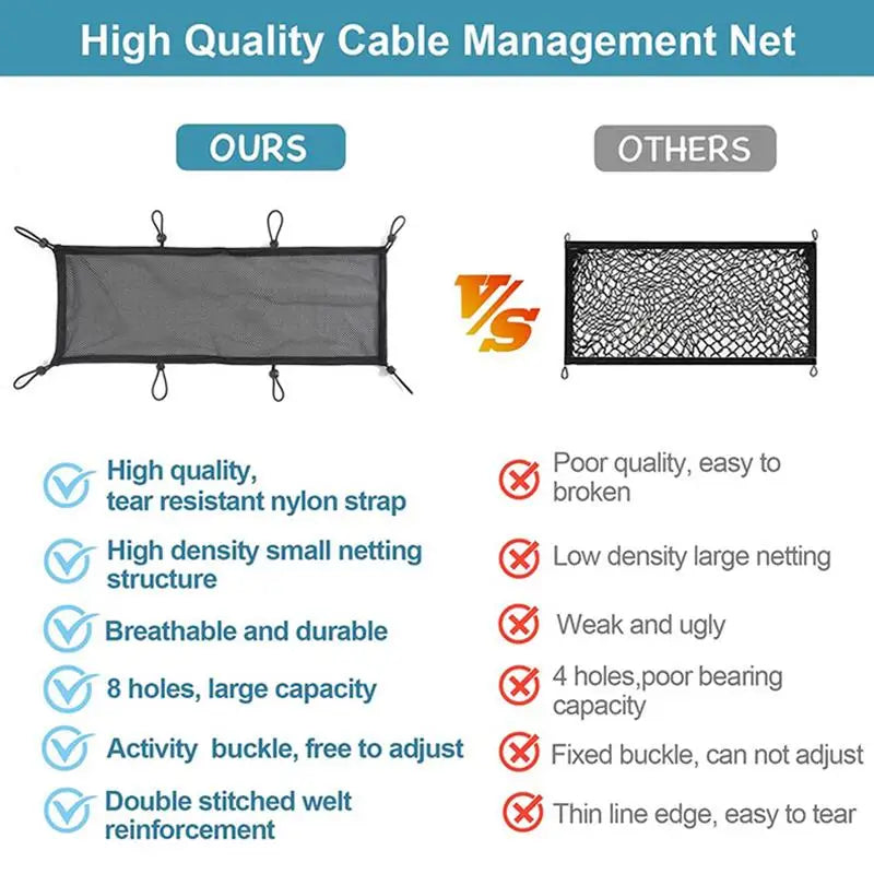 Cable Management Under Desk Wire Management Net For Under Desk Easy Installation Large Capacity Multifunctional Cable Organizer
