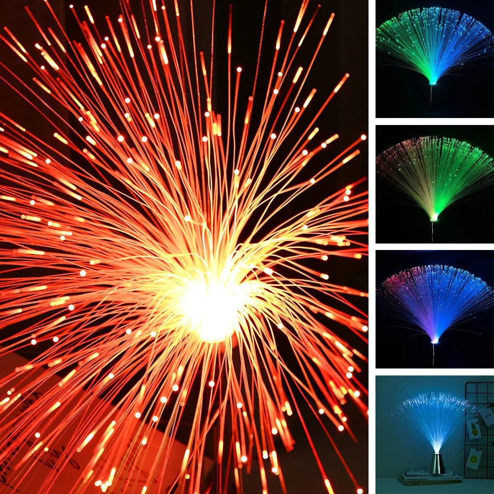 LED Fiber Light Colorful Optic Lamp Party Energy-Saving LED Night Light Atmosphere Lamp Wedding Party Decorative Light