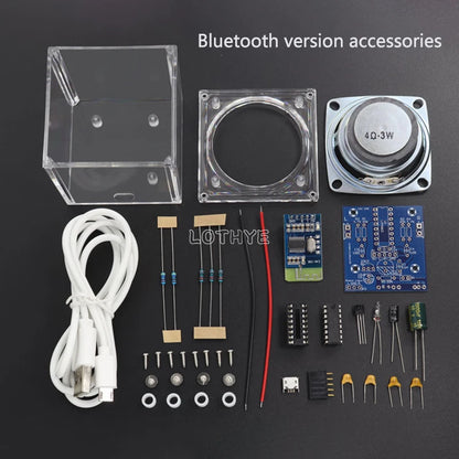 Mini Bluetooth Speaker Making Kit Small Audio Parts Electronic DIY Power Amplifier Mobile Speaker Electronic Kit Soldering