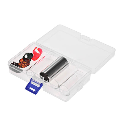 Guitar Slides Set Includes 3 Glass Slides (5.1cm/ 6cm/ 7cm) + 1 Stainless Steel Slide (6cm) + 4pcs Celluloid Thumb & Finger Pick