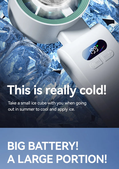 Handheld Fan, Portable Handheld Fan with Ice Function Turbo Powerful Rechargeable Fans  for Outdoor Indoor travel essentials