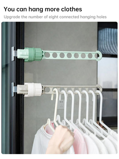 Drying Rack Balcony Clothes Drying Rack Wall Mounted Clothes Drying Rack Bathroom Drying Rack Indoor Space Saving 8 Holes