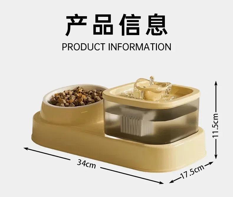 2 In 1 Pets Water Fountain Auto Filter USB Electric Mute Cat Drinker Bowl Pet Feeder Recirculate Filtring Drinker For Cats Water