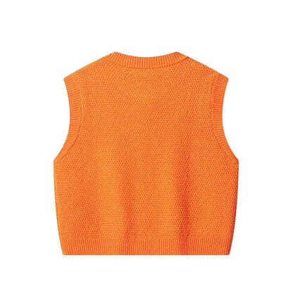 Elegant Unique Button Women's Cardigan Casual O-neck Knitted Single Breasted Sleeveless Blouse Female Summer Lady Office Wears