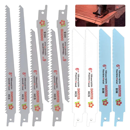 10Pcs Reciprocating Saw Blade Hand Saw  Wood Metal Reciprocating Saw Power Tools Accessories