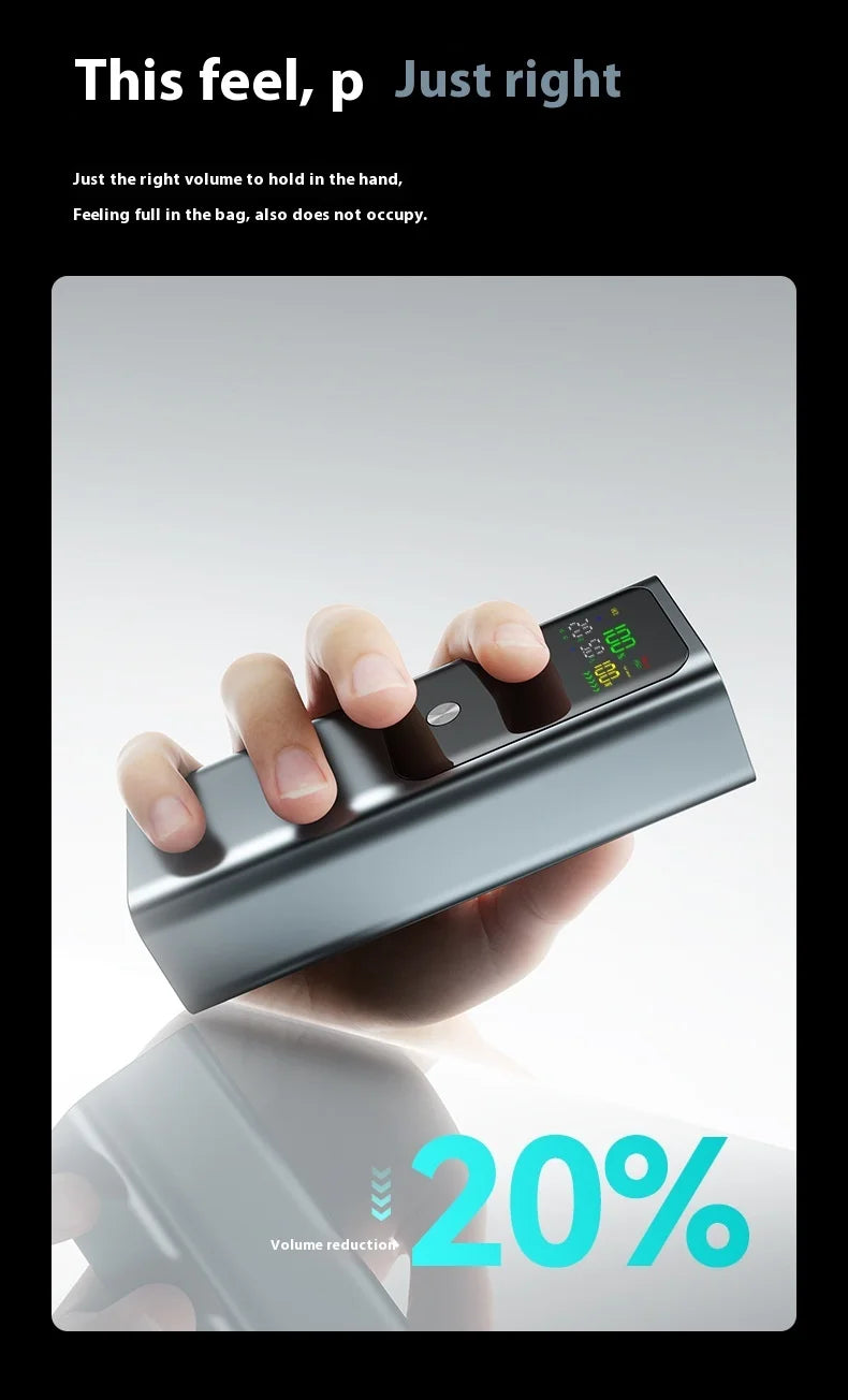 New PD100W Power Bank 30000mAh Large Capacity Two-way Fast Charging Portable Powerbank Laptop External Spare Battery for Macbook