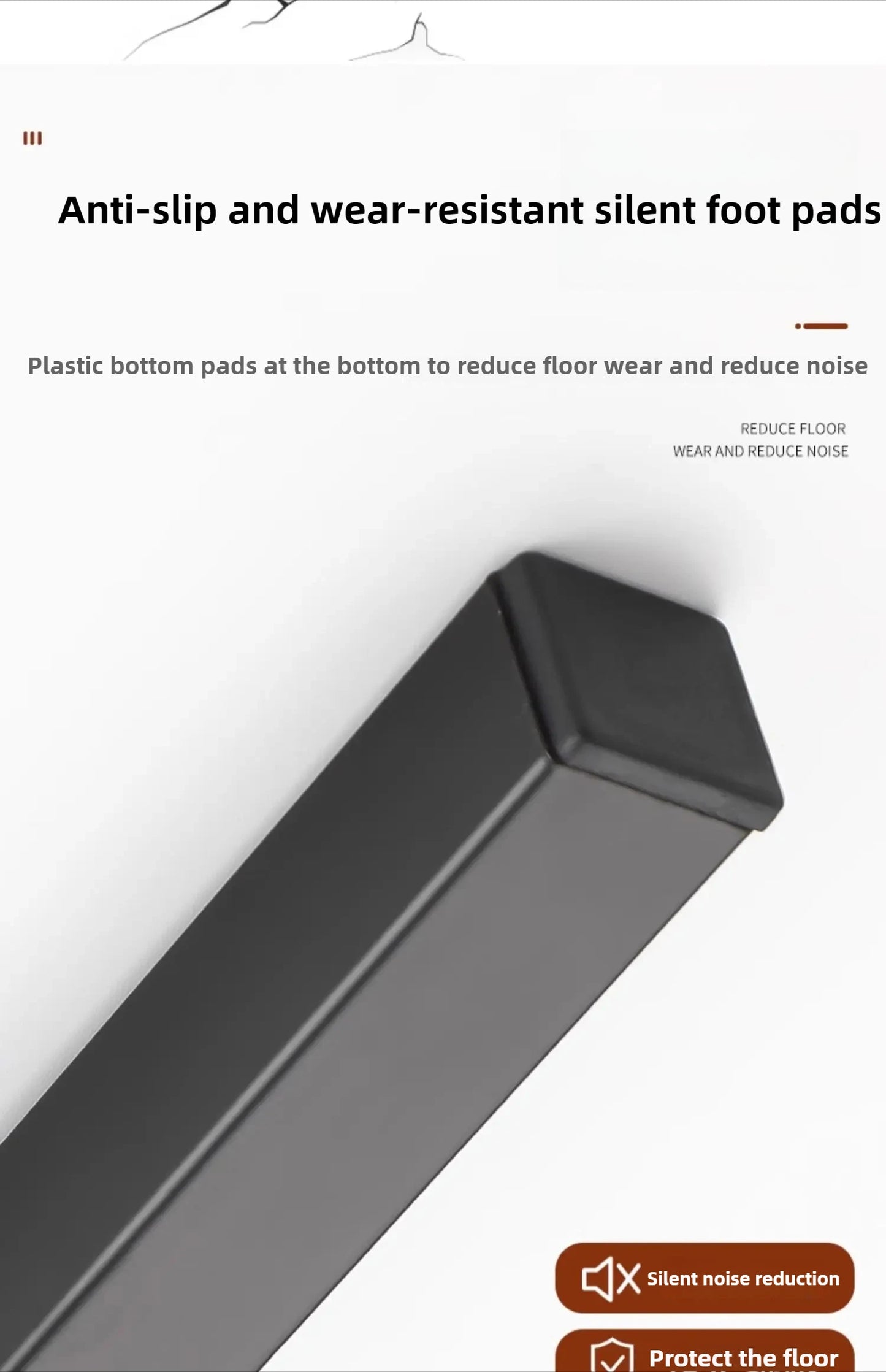 Foldable Table Leg Supports Thickened Sturdy Bases Anti-Slip Wear-Resistant Silent Foot Pads Heavy-Duty Aluminum Alloy  Design