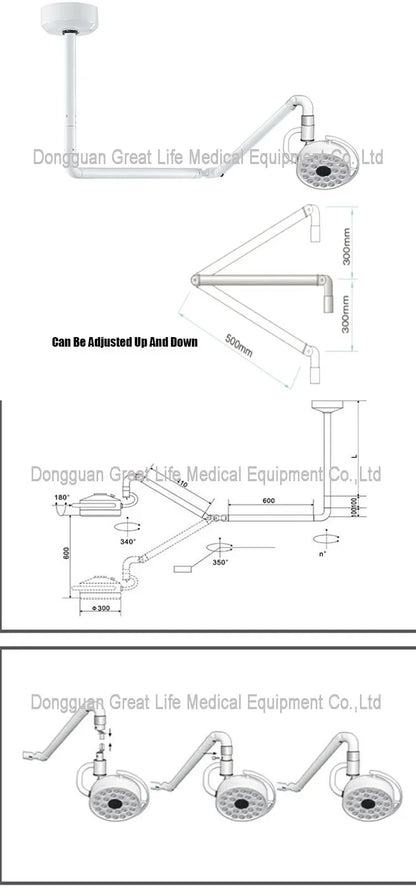 GreatLife Dental Ceiling-mounted 24Leds Lamp Oral Light For Dentistry Clinic Operation Shadowless Surgical Led Lamp With Sensor