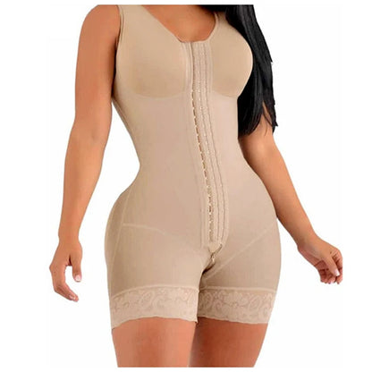 Full Body Shaper High Compression Shapewear Girdle With Brooches Bust For Postpartum Slimming Sheath Belly Fajas Colombianas