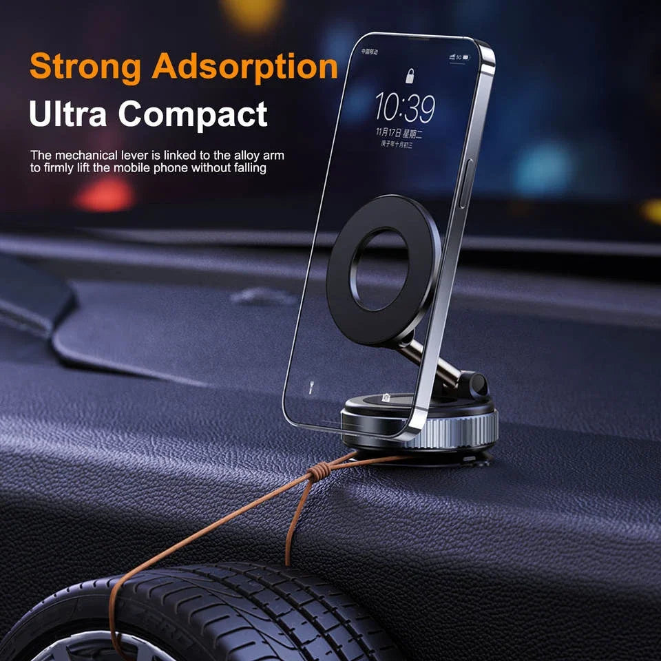 Universal Foldable Car Mount Magnetic Phone Holder 360 Adjustable Rotate All Phones Perfect Gift for Car Lovers Easy Use