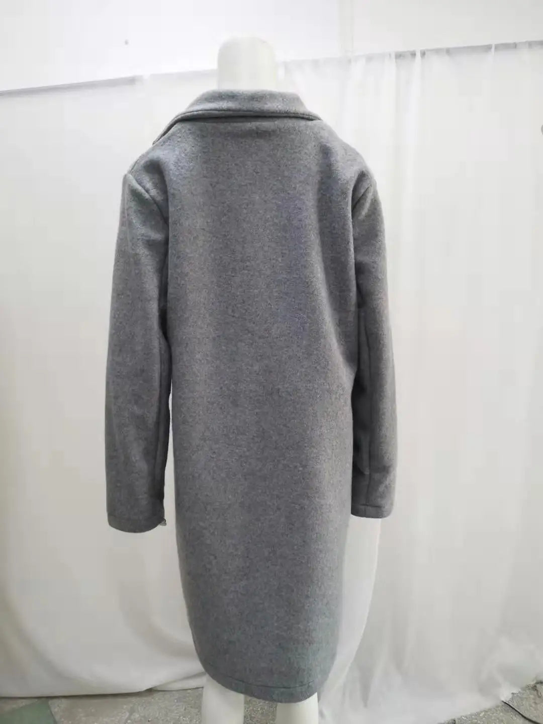 New Plus Size 4XL 5XL Women's Autumn Coat Woollen Blends Overcoats 2025 Winter Long Sleeve Casual Oversize Outwear Jackets Coat