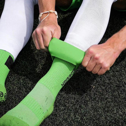 2pcs Non-Slip Silicone Soccer Sock Sleeves - Fit, Durable Grip for Athletes, Perfect for Football & Sports, Black - For Football