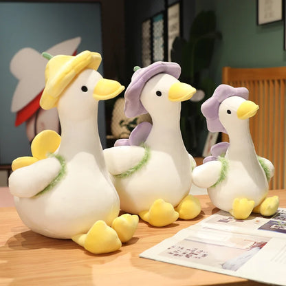 Lovely Duck Doll Flower Duck Plush Toy Stuffed Animal Plush Toy Best Gift Kawaii Plushie Toy Simulation Funny Doll