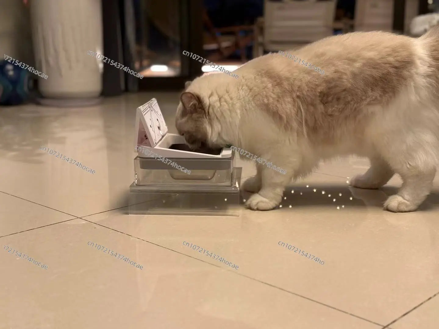 Smart Automatic Pet Feeder With RFID Sensor, Elevated Base, and 650ml Capacity for Wet & Dry Food