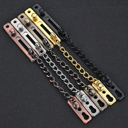 Door Chain with Lock Door Lock Bolt Chain Kids Safety Security Home Latch Buckle Guard Lock Anti-Theft Hotel Hardware Accessorie