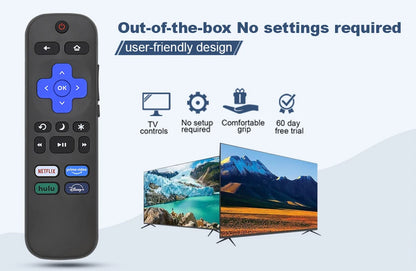 Replacement Remote Control Only for All Roku TV, Compatible for TCL Roku/Hisense Roku/Onn Roku Series Smart TVs