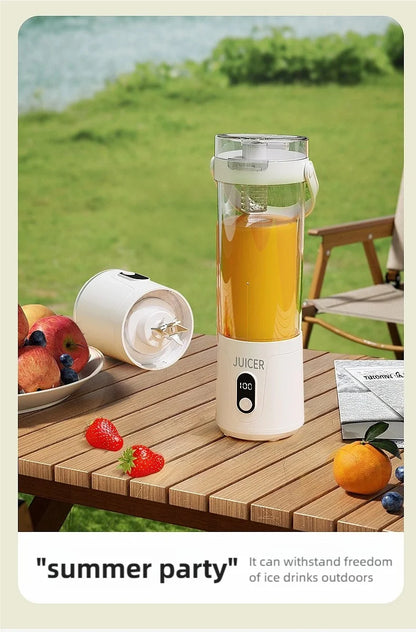 New Portable Juice Blender 600ml 12 Blades Fast Blending USB Rechargeable For Outdoor Milkshake Smoothie Electric Blender