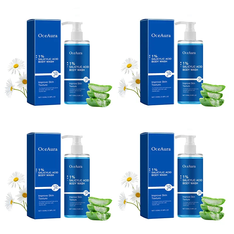 100ml Salicylic Acid Shower Gel Brighten Body Lighten Fine Lines Oil Control Lasting Fresh Hydrating Skin Exfoliator Body Wash