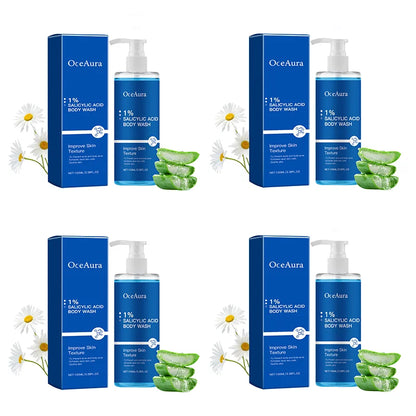 100ml Salicylic Acid Shower Gel Brighten Body Lighten Fine Lines Oil Control Lasting Fresh Hydrating Skin Exfoliator Body Wash