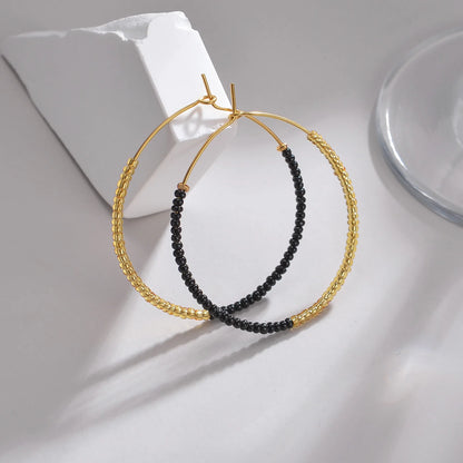 Bohemian Fashion Colored Beaded Earrings Exquisite Round earring For Women Handmade Summer Beach Jewelry Accessories Gifts