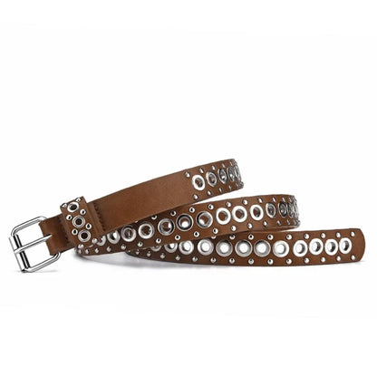 Women's Belt Fashionable Rivet Thin Belt Personalized Needle Buckle Belt Street Trend Punk HipHop Style Y2K Belt With Jeans Belt