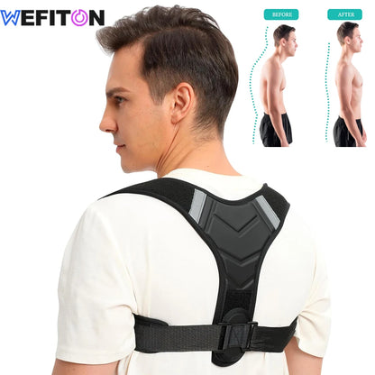 1PCS Back Brace Posture Corrector for Upper & Lower Back Pain Relief - Adjustable, Unisex, Clavicle Support, Improves Posture