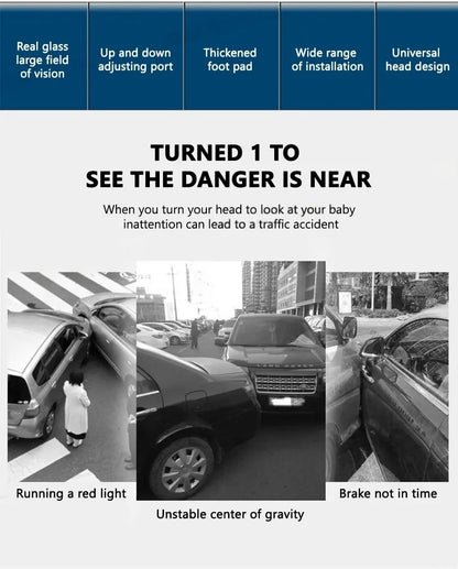 Car Interior Rear View Mirror Mount Clip 360 Rotatable Adjustable Car Observing Back Seat Auxiliary Mirror Baby Monitor