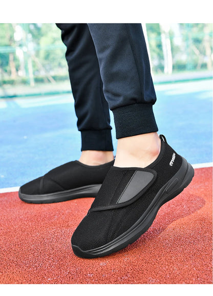 Diabetic Shoes for Men Wide Width Walking Shoes Slip-On Orthopedic Shoes for Swollen Feet Foot Pain Relief Cushion Sneakers